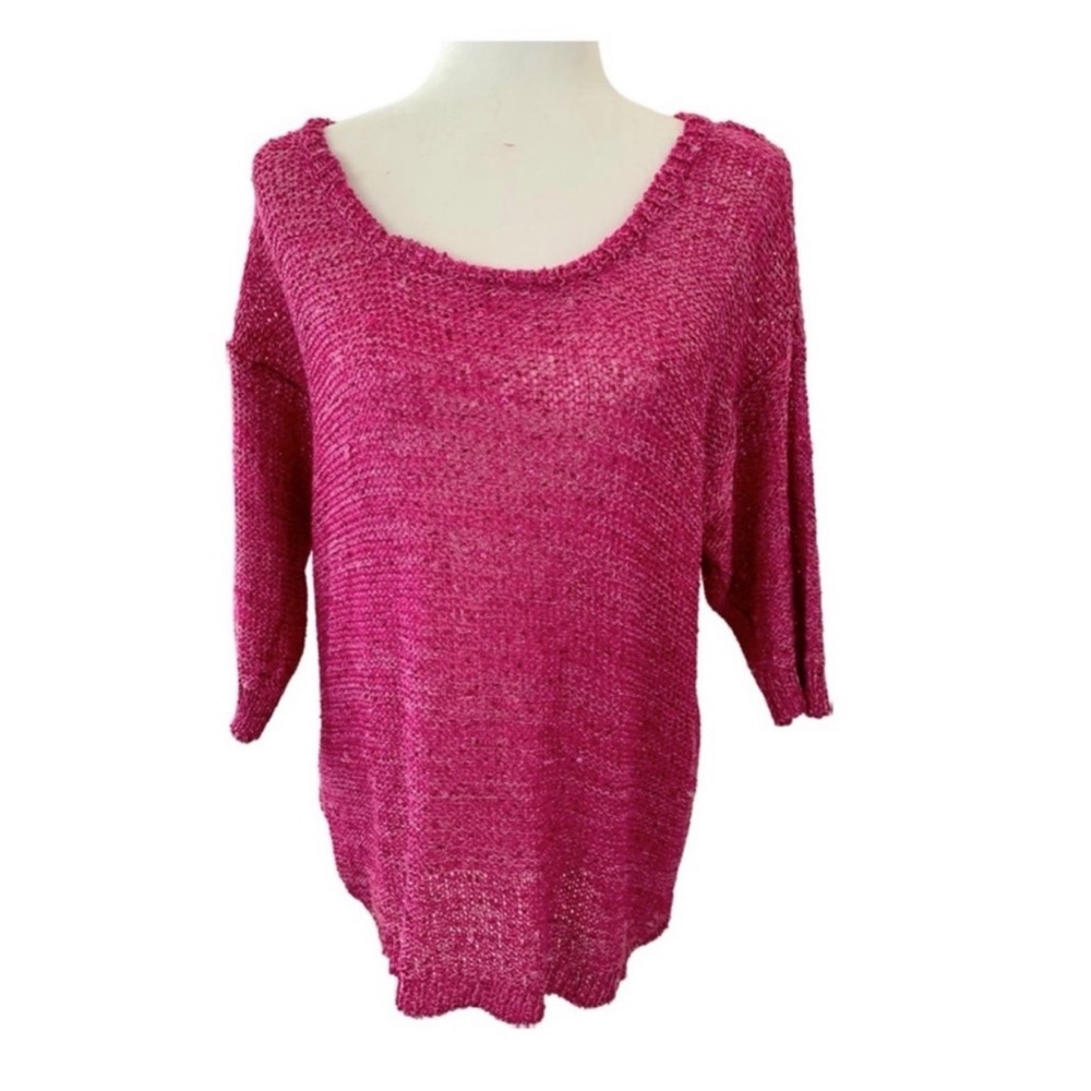 Torrid pink sequin dolman 3/4 sleeve